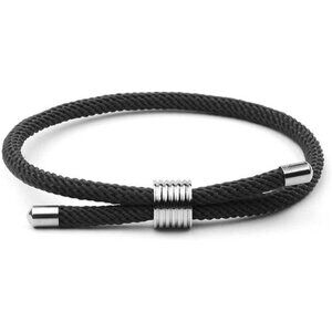 Trendy Woven Friendship Rope Boho Bracelet Handmade Wrap String Steel Charm